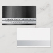 Moderne Elegante Berufliche Silber Einfach Schlich Visitenkarte (Vorne/Hinten)