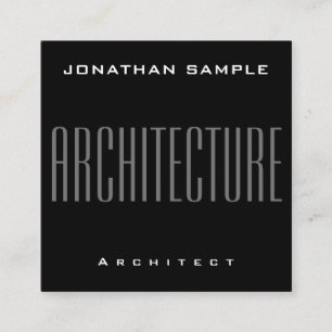 Moderne elegante Berufliche Unternehmensarchitektu Quadratische Visitenkarte