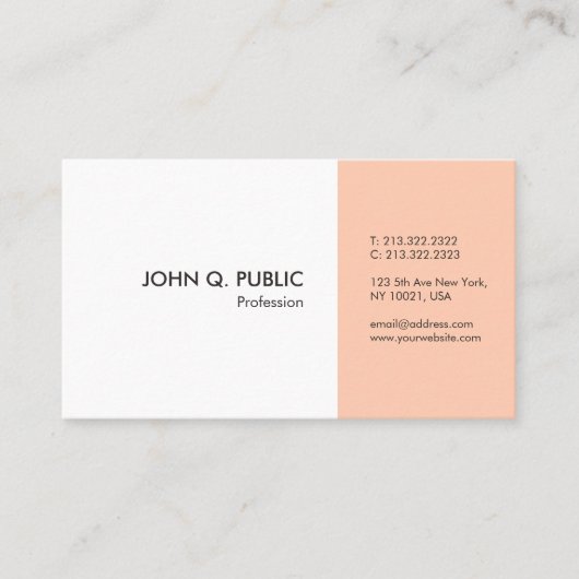 Moderne, elegante Berufliche Vorlage Visitenkarte (Vorderseite)