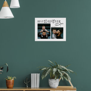 Moderne Elegante Bester Vater Aller Zeiten 2 Fotos Poster