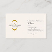 Moderne elegante Black and Gold Dankeschön Card Visitenkarte (Rückseite)