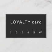 Moderne elegante Black and White Loyalty Card Treuekarte (Vorderseite)