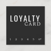 Moderne elegante Black and White Loyalty Card Treuekarte (Vorderseite)