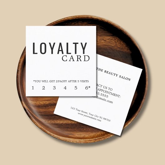 Moderne elegante Black and White Loyalty Card Treuekarte