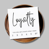 Moderne elegante Black and White Loyalty Card Treuekarte
