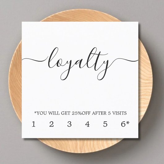 Moderne elegante Black and White Loyalty Card Treuekarte