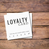 Moderne elegante Black and White Loyalty Card Treuekarte