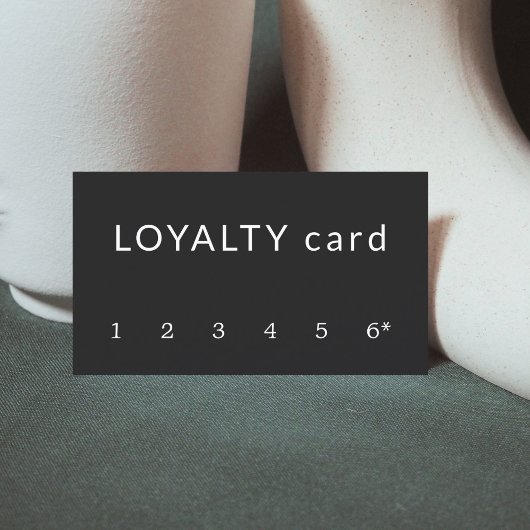 Moderne elegante Black and White Loyalty Card Treuekarte