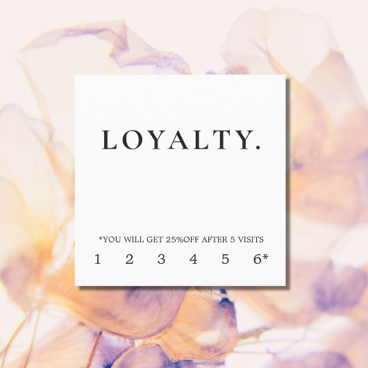 Moderne elegante Black and White Loyalty Card Treuekarte