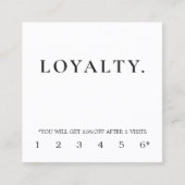 Moderne elegante Black and White Loyalty Card Treuekarte (Vorderseite)
