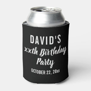 Moderne Elegante Black Birthday Party Gefallen Dosenkühler