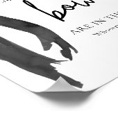 Moderne elegante Black Bow schätzt, wie viele Bows Poster (Ecke)