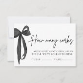 Moderne elegante Black Bow schätzt, wie viele Cork Einladung (Vorderseite)