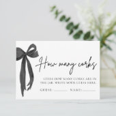 Moderne elegante Black Bow schätzt, wie viele Cork Einladung (Stehend Vorderseite)