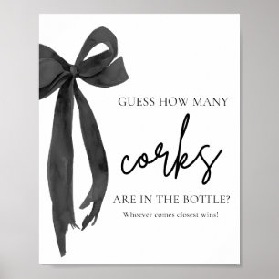 Moderne elegante Black Bow schätzt, wie viele Cork Poster
