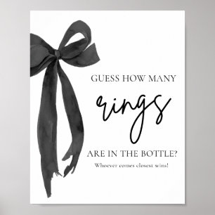 Moderne elegante Black Bow schätzt, wie viele Ring Poster