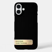 Moderne, elegante Black Gold Imitats mit gegossene Case-Mate iPhone Hülle (Rückseite)