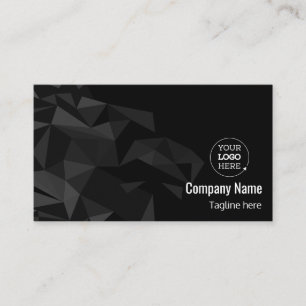 Moderne elegante Black & Gray Business Card Visitenkarte