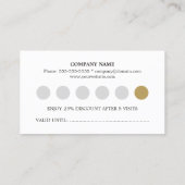 Moderne elegante Black Lace Gold Loyalität Karte (Rückseite)