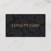 Moderne elegante Black Lace Gold Loyalität Karte (Vorderseite)