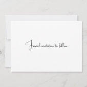 Moderne elegante Black Lace Save the Date Card (Rückseite)