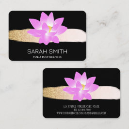 Moderne elegante Black Lotus Business Card Visitenkarte