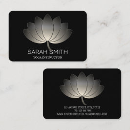 Moderne elegante Black Lotus Business Card Visitenkarte