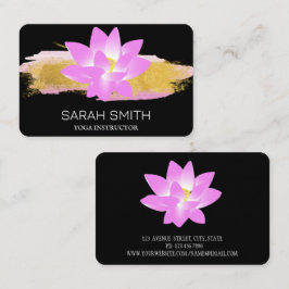 Moderne elegante Black Lotus Business Card Visitenkarte