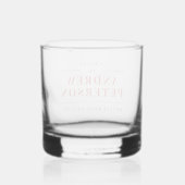 Moderne elegante Black Red Toast Celebration Name Whiskyglas (Rückseite)