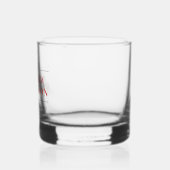 Moderne elegante Black Red Toast Celebration Name Whiskyglas (Links)