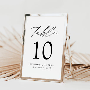 Moderne elegante Black Script-Hochzeitsskripte-Tis