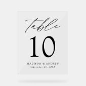Moderne elegante Black Script-Hochzeitsskripte-Tis Acrylschild (Vorderseite)