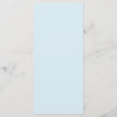 Moderne elegante blaue Jungen-Taufe Programm (Rückseite)