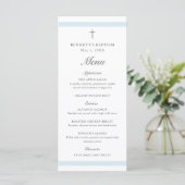 Moderne elegante blaue Jungen-Taufe Programm (Stehend Vorderseite)