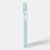 Moderne elegante blaue Monogramm-Initialen Case-Mate iPhone Hülle (Rückseite / Links)