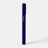 Moderne elegante blaue Monogramm-Initialen iPhone 15 Hülle (Rechte Seite)