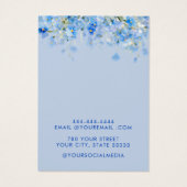 Moderne, elegante, blaue Ohrring-Grafikkarte (Rückseite)