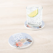 Moderne Elegante Blaue Pastel Getränkeuntersetzer (Seite)