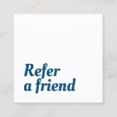 Moderne Elegante Blaue Schönheit Empfehlungskarte (Vorderseite)