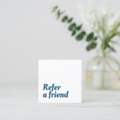 Moderne Elegante Blaue Schönheit Empfehlungskarte (Stehend Vorderseite)