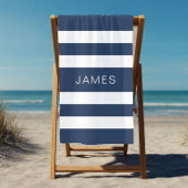 Moderne elegante blaue Streifen - Muster Strandtuch