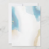 Moderne elegante blaue Taufe Danke Karte (Rückseite)