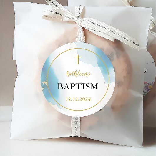 Moderne elegante Blaue Taufe Geschenkanhänger