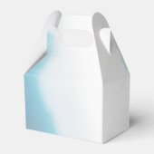 Moderne elegante Blaue Taufe Geschenkschachtel (Rückseite)