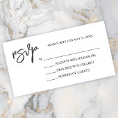 Moderne elegante, blaue, weiße RSVP-Karte Begleitkarte