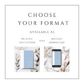 Moderne elegante Blauer Kreuz Taufe Einladung