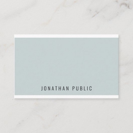 Moderne, elegante blaugrüne Vorlage Visitenkarte (Vorderseite)