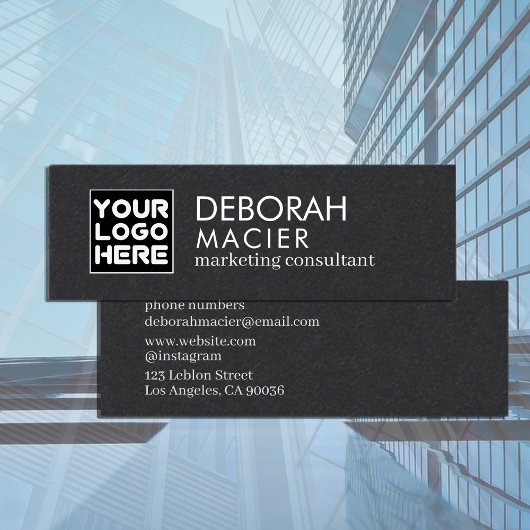 Moderne elegante Blk Mini Business Card mit LOGO Mini Visitenkarte