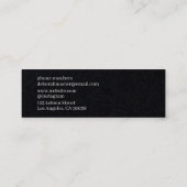Moderne elegante Blk Mini Business Card mit LOGO Mini Visitenkarte (Rückseite)