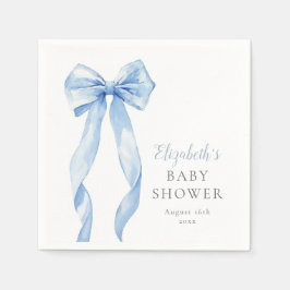 Moderne elegante Blue Bow Boy Baby Dusche Serviette